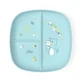 Chicco Portioned Plate - Light Blue 3-Compartment Plate, 12 months+