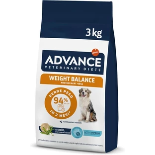 Advance Veterinary Diets Weight Balance Medium/Maxi - Droogvoer voor volwassen honden van middelgroot en groot formaat, voor gewichtsbeheersing, 3 kg