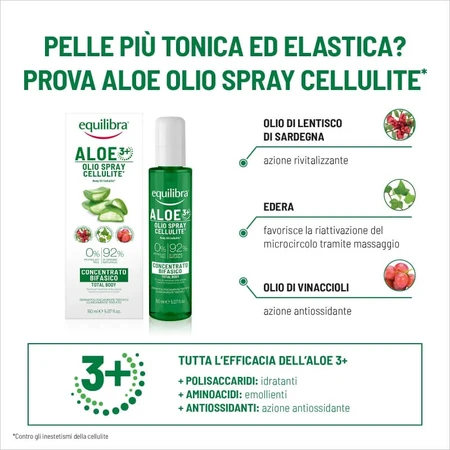 Equilibra Aloe 3+ - Cellulite Oil Spray, 150 ml