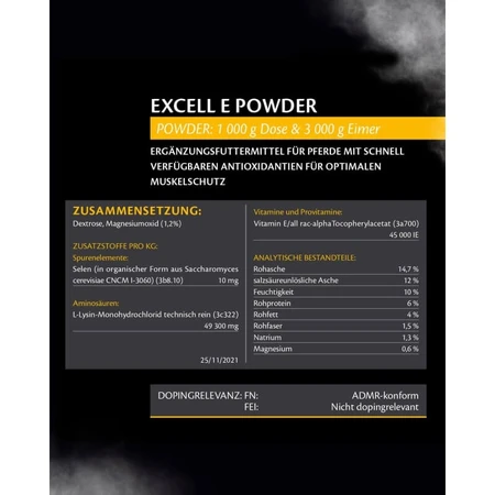 Equality Equistro excell-e poeder – spiersupplement voor paarden, veulens en pony’s, 3 kg