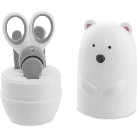 Chicco Polar Bear - Set de manicura para bebés 4 en 1