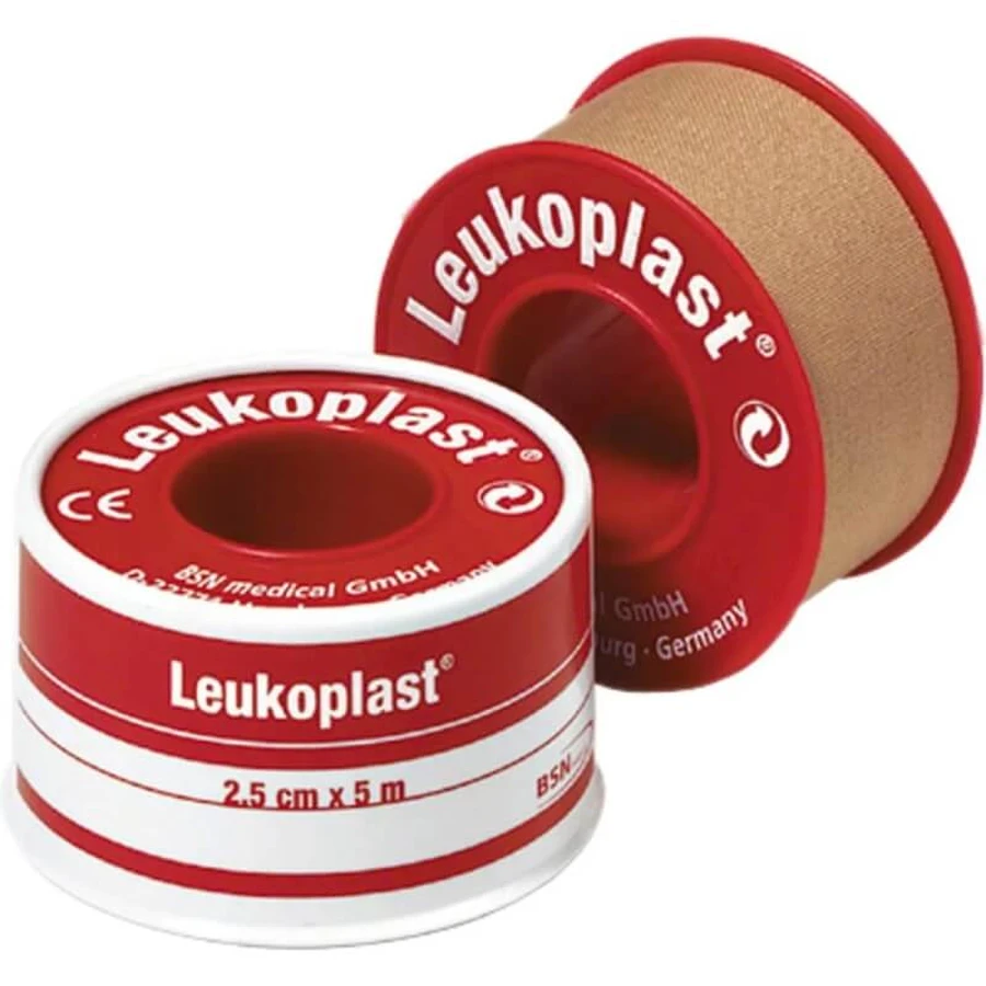 Pansement adhésif Leukoplast à support en tissu - bobine de 2,5 cm x 5 m