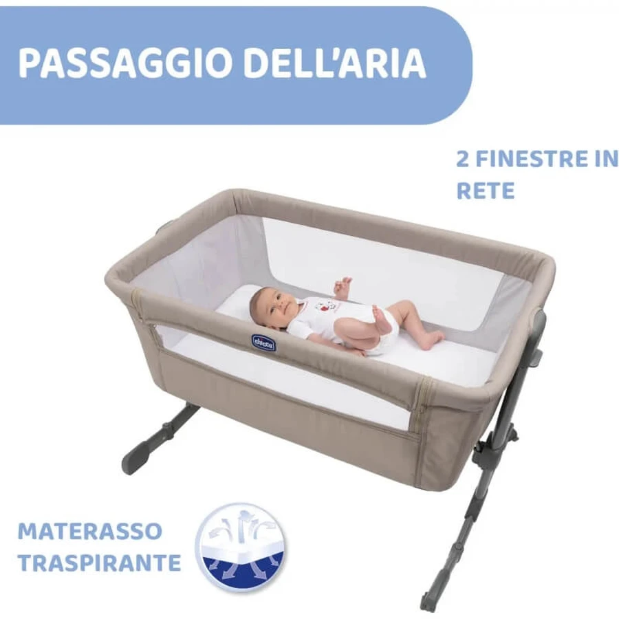 Chicco next2me essential - co-sleeping crib - dune re_lux