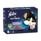 Purina Felix – delicatese în gelatină, hrană completă pentru pisoi, 12 x 85 g, diverse arome