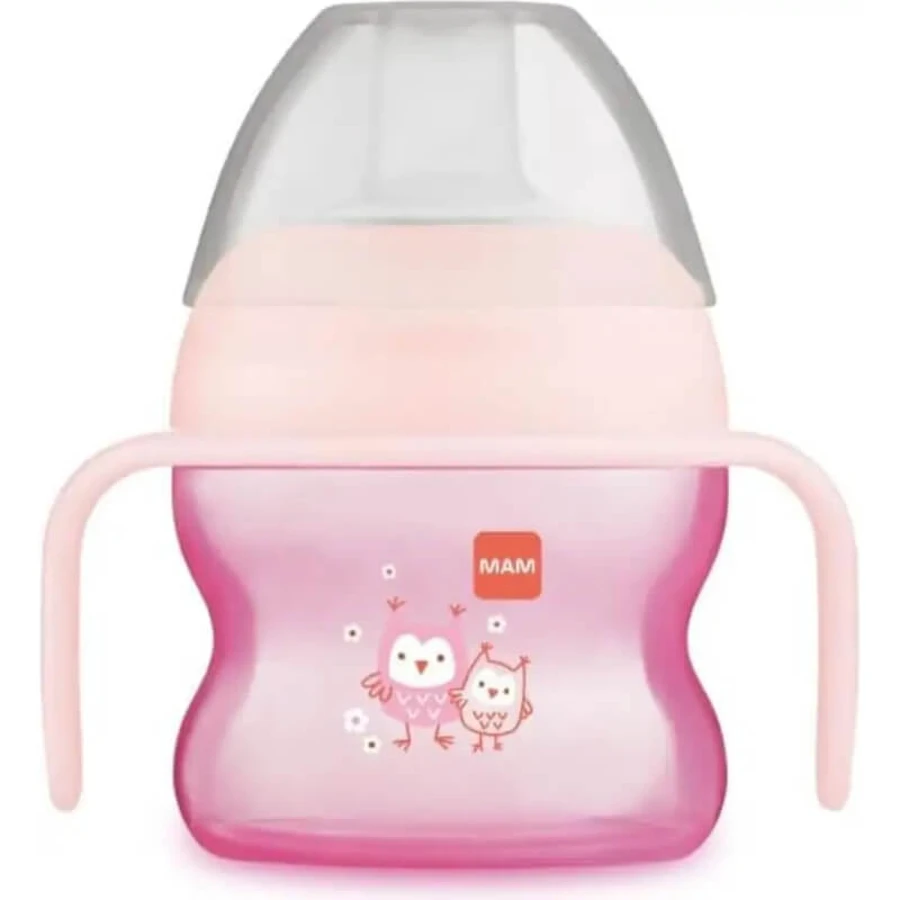 Mam Starter - beker van 150 ml met extra zachte tuit - roze