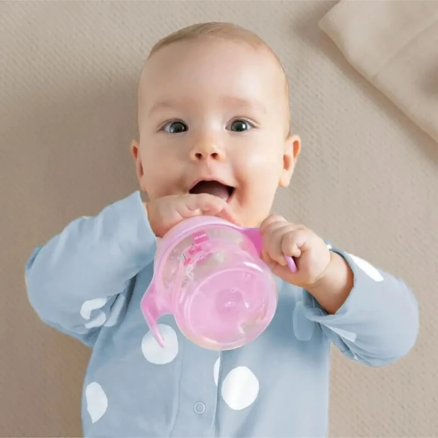 Mam Starter - beker van 150 ml met extra zachte tuit - roze