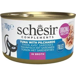 Schesir Tonnetto mit Blaufisch – Nassfutter für Katzen, 70 g