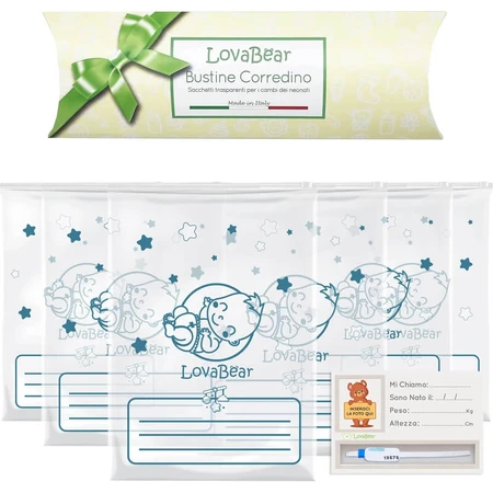 Lovabear 6-pack of blue baby layette sets