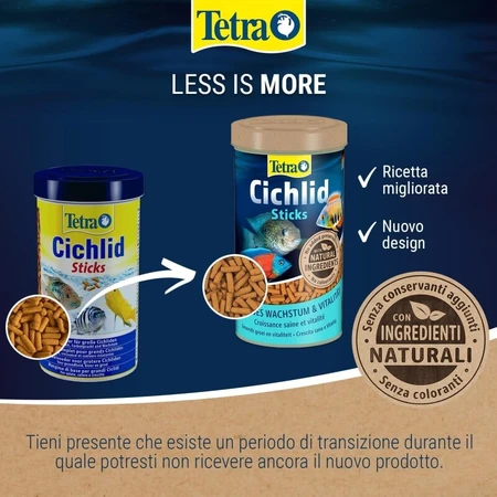 Tetra Cichlid Sticks – Alleinfutter für mittelgroße bis große Cichliden, 500 ml