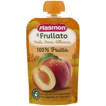 Plasmon Apple, Peach, and Apricot Smoothie - Pureed for Babies 6m+ 100 gr