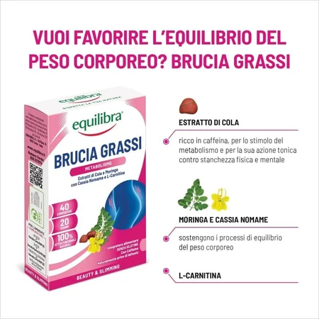 Equilibra Fat Burner, 40 tabletten – supplement voor gewichtsbeheersing