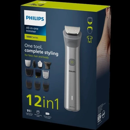 Série 5000 de Philips - Tondeuse à barbe Multigroom pour une utilisation sur peau sèche ou humide