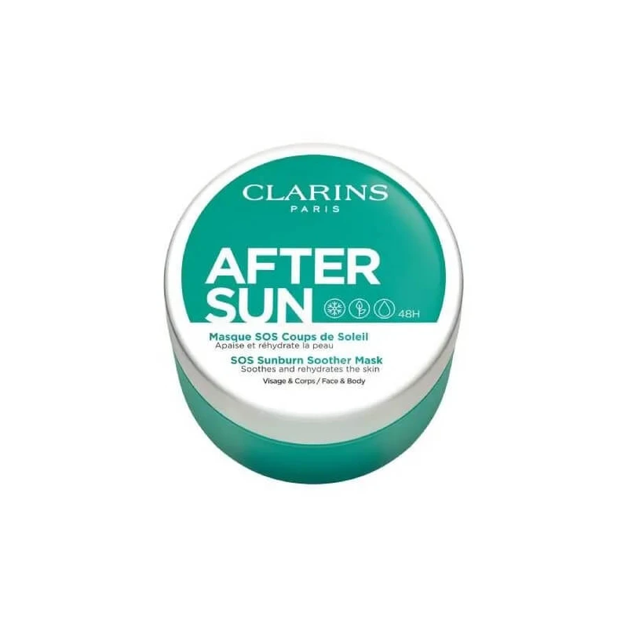 Mascarilla calmante SOS para quemaduras solares de Clarins - Mascarilla para después del sol, 100 ml