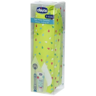 Chicco-Set für die ersten Zähne, Alter 3–6 Jahre, grün