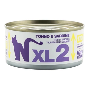 Natural Code XL 2 ton și sardine – hrană completă pentru pisici adulte, 170 g
