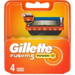 Gillette Fusion Power 5 - 4 cuchillas de recambio