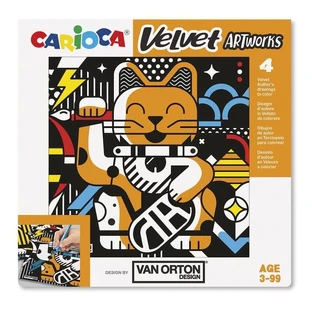 Carioca Velvet Artworks – 4 fluwelen kleurplaten van Van Orton Design Art