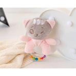 Kiokids Rattle Plush Toy - Pink Kitten