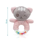 Kiokids Rattle Plush Toy - Pink Kitten