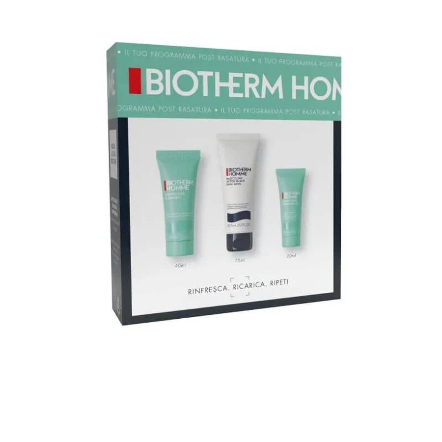 Set para después del afeitado de Biotherm: limpiador 40 ml + loción para después del afeitado 75 ml + gel hidratante 20 ml