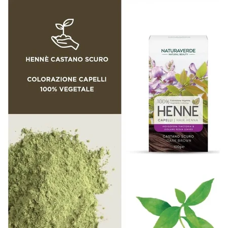 Naturaverde Henna-Haarfarbe – Dunkelbraun