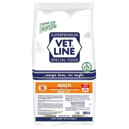Vet Line Small Breed Adult Fish Flavor - Complete Dog Food, 3 kg