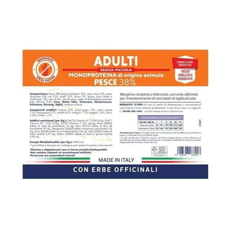 Vet Line Small Breed Adult Fish Flavor - Complete Dog Food, 3 kg