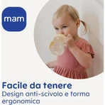 Mam Trainer+ Space Love - Biberón para bebés a partir de 4 meses con tetina de silicona de 220 ml, colores variados