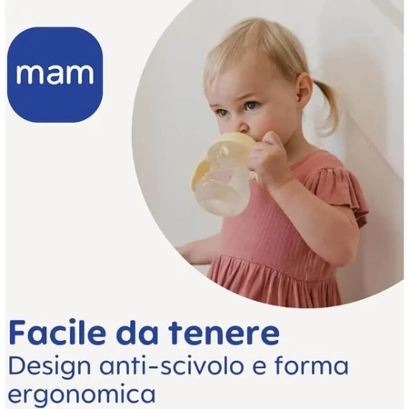 Mam Trainer+ Space Love - Biberón para bebés a partir de 4 meses con tetina de silicona de 220 ml, colores variados