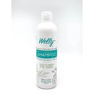 Welly Bio Shampoo - Natuurlijke, beschermende reiniger voor honden met neemolie en groene thee, 250 ml