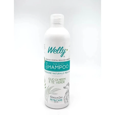Welly Bio Shampoo - Natuurlijke, beschermende reiniger voor honden met neemolie en groene thee, 250 ml