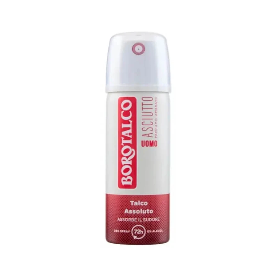 Borotalco Dry for Men, Amber-Duft – 72-Stunden-Deo-Spray, 50 ml – Mini-Größe