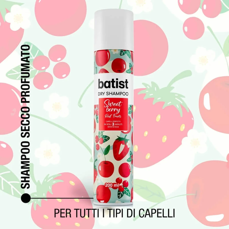 Batist Sweet Berry - Scented Dry Shampoo, 200 ml
