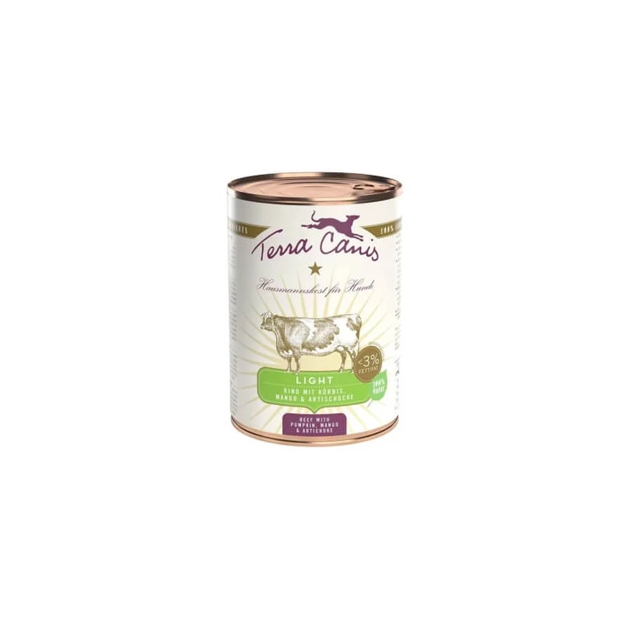 Terra Canis Light Beef - Complete Light Wet Food for Overweight Dogs, 400 g