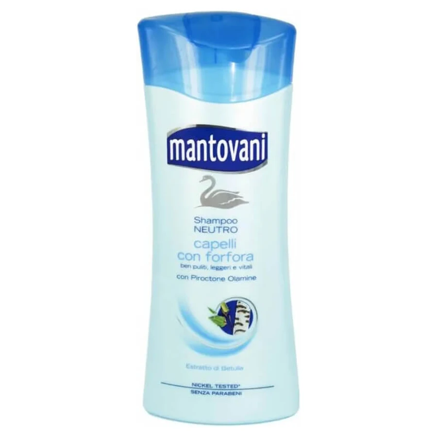 Shampoing neutre Mantovani pour cheveux à pellicules, 400 ml