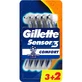 Gillette Sensor3 Comfort - 5 wegwerpscheermesjes met 3 mesjes voor een comfortabele scheerbeurt