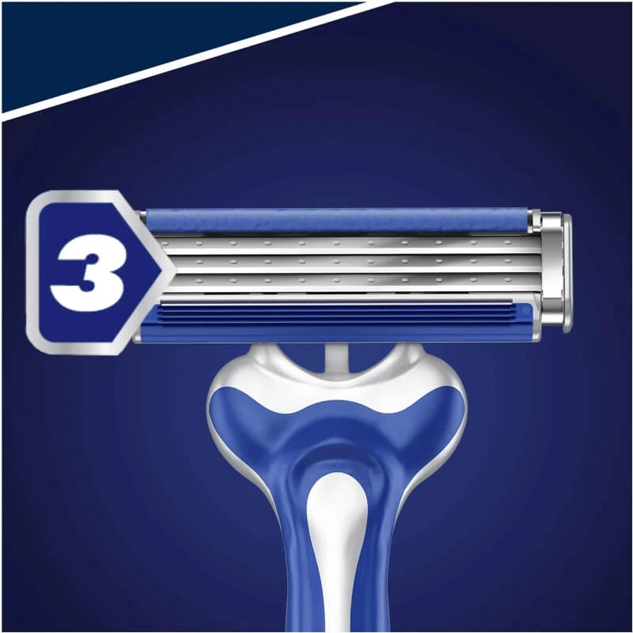 Gillette Sensor3 Comfort - 5 wegwerpscheermesjes met 3 mesjes voor een comfortabele scheerbeurt