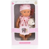 Moni Trade Moni-pop met teddybeer en roze jurk, 30 cm