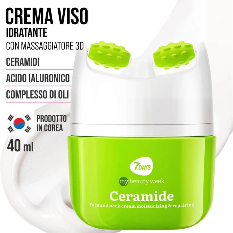 7days Ceramide – nawilżający i ujędrniający krem do twarzy z masażerem, 40 ml: ceny i cechy