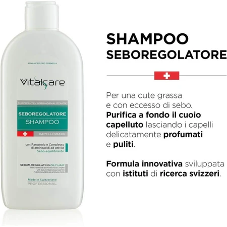 Vitalcare Sebum-Regulating, Purifying, and Sebum-Normalizing Shampoo 250 ml
