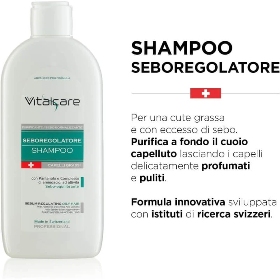 Vitalcare Sebum-Regulating, Purifying, and Sebum-Normalizing Shampoo 250 ml