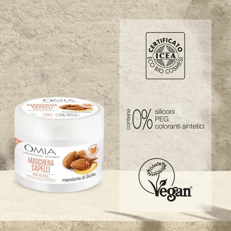 Omia Laboratoires Gentle Hair Mask with Sicilian Almonds, 250 ml