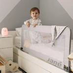 Barandilla para cama Jane Basic: barandilla plegable y abatible para niños, gris, 140 cm