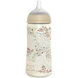 Suavinex Poetry - Biberón de plástico con tetina de silicona (SX Pro, rosa), 360 ml