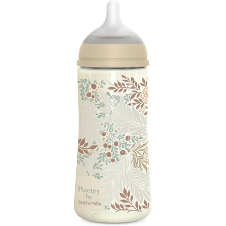 Suavinex Poetry – Babyflasche aus Kunststoff mit Silikonsauger (SX Pro, Rosa), 360 ml