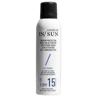 Insium SPF 15, spray solar para bronceado, protección media, 150 ml