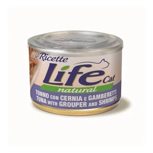 Life Petcare Life Cat Natural Tuna, Grouper, and Shrimp Recipes - Wet Cat Food, 150 g