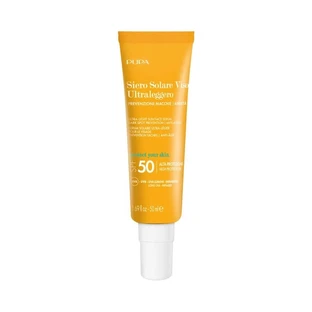 Pupa Face Sunscreen SPF 50, Ultra-Light Sun Serum, Anti-Aging and Dark Spot Protection, High Protection, 50 ml