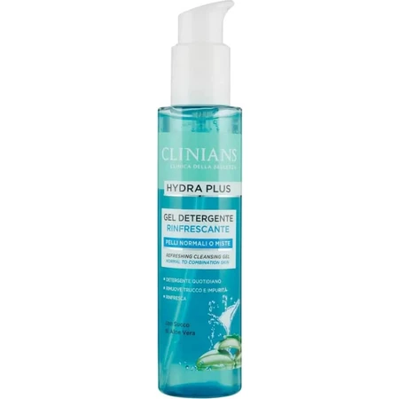 Clinians Hydra Plus – Erfrischendes Reinigungsgel für normale Haut und Mischhaut, 150 ml