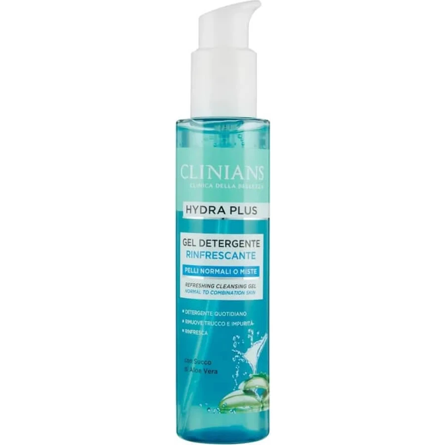 Clinians Hydra Plus – Erfrischendes Reinigungsgel für normale Haut und Mischhaut, 150 ml